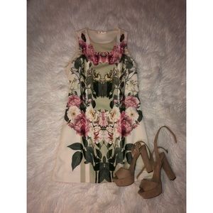 Mini Floral Straight Cut Dress